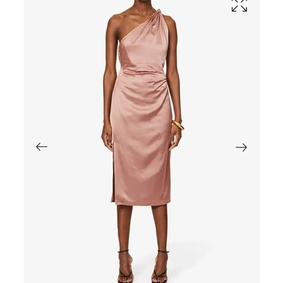 Reiss Dresses & Skirts - REISS Adaline One-shoulder draped satin dress